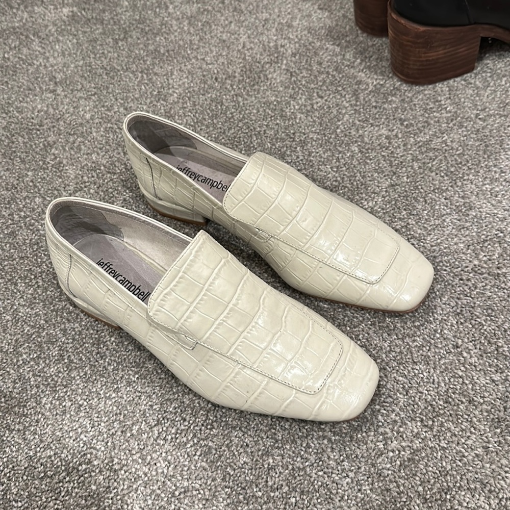Jeffrey Campbell snakeskin loafer